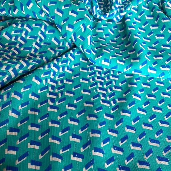 NY Collection blouson and tank style geometric print dress.  Size Large. - Picture 9 of 10